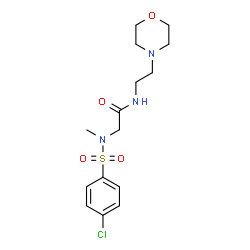 ChemSpider 2D Image | N~2~-[(4-Chlorophenyl)sulfonyl]-N~2~-methyl-N-[2-(4-morpholinyl)ethyl]glycinamide | C15H22ClN3O4S