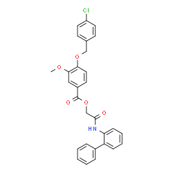 ChemSpider 2D Image | 2-(2-Biphenylylamino)-2-oxoethyl 4-[(4-chlorobenzyl)oxy]-3-methoxybenzoate | C29H24ClNO5
