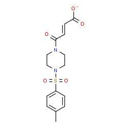 ChemSpider 2D Image | (2E)-4-{4-[(4-Methylphenyl)sulfonyl]-1-piperazinyl}-4-oxo-2-butenoate | C15H17N2O5S