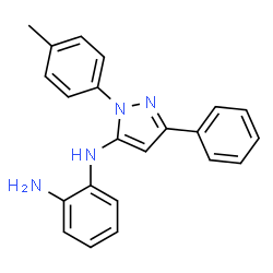 ChemSpider 2D Image | N2-[2-(4-methylphenyl)-5-phenyl-3-pyrazolyl]benzene-1,2-diamine | C22H20N4