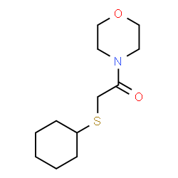 ChemSpider 2D Image | 2-(Cyclohexylsulfanyl)-1-(4-morpholinyl)ethanone | C12H21NO2S