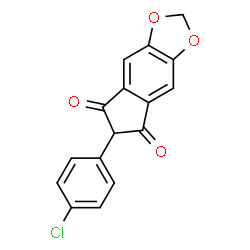 ChemSpider 2D Image | 6-(4-Chlorophenyl)-5H-indeno[5,6-d][1,3]dioxole-5,7(6H)-dione | C16H9ClO4