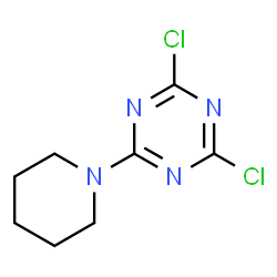 ChemSpider 2D Image | 2,4-Dichloro-6-(1-piperidinyl)-1,3,5-triazine | C8H10Cl2N4