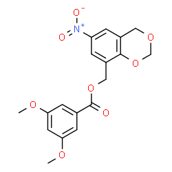 ChemSpider 2D Image | (6-Nitro-4H-1,3-benzodioxin-8-yl)methyl 3,5-dimethoxybenzoate | C18H17NO8