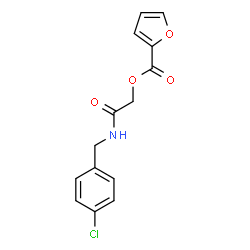 ChemSpider 2D Image | 2-[(4-Chlorobenzyl)amino]-2-oxoethyl 2-furoate | C14H12ClNO4