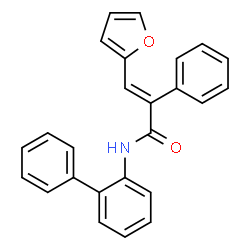 ChemSpider 2D Image | (2E)-N-(2-Biphenylyl)-3-(2-furyl)-2-phenylacrylamide | C25H19NO2