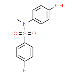ChemSpider 2D Image | 4-Fluoro-N-(4-hydroxyphenyl)-N-methylbenzenesulfonamide | C13H12FNO3S
