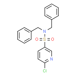 ChemSpider 2D Image | N,N-Dibenzyl-6-chloro-3-pyridinesulfonamide | C19H17ClN2O2S