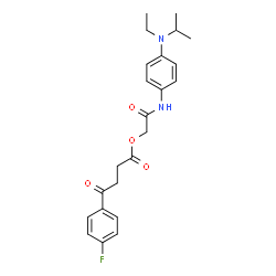 ChemSpider 2D Image | 2-({4-[Ethyl(isopropyl)amino]phenyl}amino)-2-oxoethyl 4-(4-fluorophenyl)-4-oxobutanoate | C23H27FN2O4