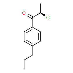 ChemSpider 2D Image | (2R)-2-Chloro-1-(4-propylphenyl)-1-propanone | C12H15ClO