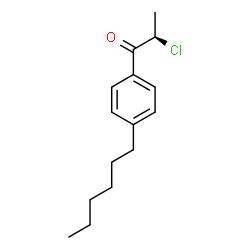 ChemSpider 2D Image | (2R)-2-Chloro-1-(4-hexylphenyl)-1-propanone | C15H21ClO
