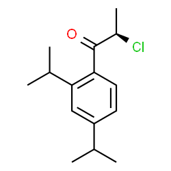 ChemSpider 2D Image | (2R)-2-Chloro-1-(2,4-diisopropylphenyl)-1-propanone | C15H21ClO