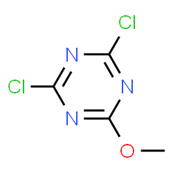ChemSpider 2D Image | 2,4-dichloro-6-methoxy-1,3,5-triazine | C4H3Cl2N3O