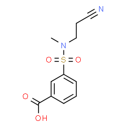 ChemSpider 2D Image | 3-[(2-Cyanoethyl)(methyl)sulfamoyl]benzoic acid | C11H12N2O4S