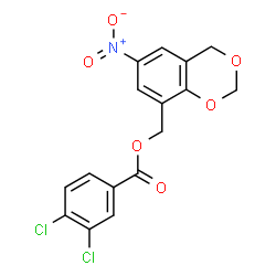 ChemSpider 2D Image | (6-Nitro-4H-1,3-benzodioxin-8-yl)methyl 3,4-dichlorobenzoate | C16H11Cl2NO6