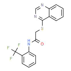 ChemSpider 2D Image | 2-(4-Quinazolinylsulfanyl)-N-[2-(trifluoromethyl)phenyl]acetamide | C17H12F3N3OS
