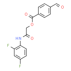 ChemSpider 2D Image | 2-[(2,4-Difluorophenyl)amino]-2-oxoethyl 4-formylbenzoate | C16H11F2NO4