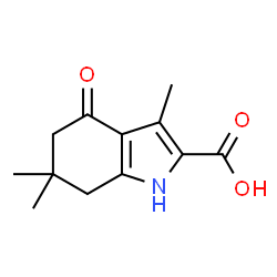 ChemSpider 2D Image | 3,6,6-trimethyl-4-oxo-5,7-dihydro-1H-indole-2-carboxylic acid | C12H15NO3