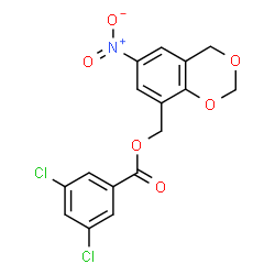 ChemSpider 2D Image | (6-Nitro-4H-1,3-benzodioxin-8-yl)methyl 3,5-dichlorobenzoate | C16H11Cl2NO6