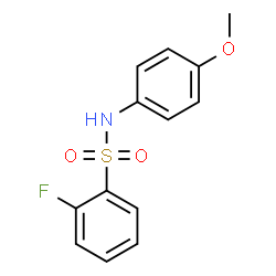 ChemSpider 2D Image | 2-Fluoro-N-(4-methoxyphenyl)benzenesulfonamide | C13H12FNO3S
