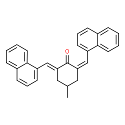 ChemSpider 2D Image | (2Z,6E)-4-Methyl-2,6-bis(1-naphthylmethylene)cyclohexanone | C29H24O