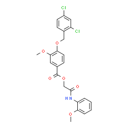 ChemSpider 2D Image | 2-[(2-Methoxyphenyl)amino]-2-oxoethyl 4-[(2,4-dichlorobenzyl)oxy]-3-methoxybenzoate | C24H21Cl2NO6