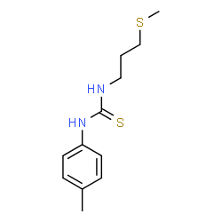 ChemSpider 2D Image | 1-(4-Methylphenyl)-3-[3-(methylsulfanyl)propyl]thiourea | C12H18N2S2