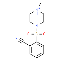 ChemSpider 2D Image | 4-[(2-Cyanophenyl)sulfonyl]-1-methylpiperazin-1-ium | C12H16N3O2S