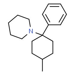 ChemSpider 2D Image | 1-(4-Methyl-1-phenylcyclohexyl)piperidine | C18H27N