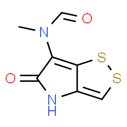 ChemSpider 2D Image | N-(4,5-Dihydro-5-oxo-1,2-dithiolo(4,3-b)pyrrol-6-yl)-N-methylformamide | C7H6N2O2S2