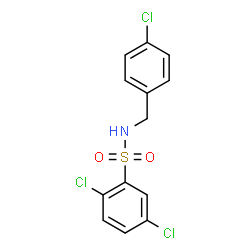 ChemSpider 2D Image | 2,5-Dichloro-N-(4-chlorobenzyl)benzenesulfonamide | C13H10Cl3NO2S