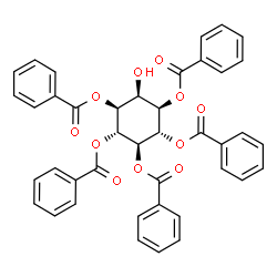 ChemSpider 2D Image | (1R,2S,4R,5S)-6-Hydroxy-1,2,3,4,5-cyclohexanepentayl pentabenzoate | C41H32O11