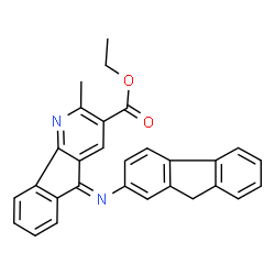 ChemSpider 2D Image | Ethyl (5Z)-5-(9H-fluoren-2-ylimino)-2-methyl-5H-indeno[1,2-b]pyridine-3-carboxylate | C29H22N2O2