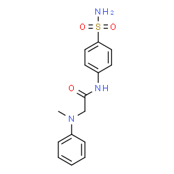 ChemSpider 2D Image | N~2~-Methyl-N~2~-phenyl-N-(4-sulfamoylphenyl)glycinamide | C15H17N3O3S