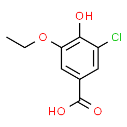 ChemSpider 2D Image | 3-Chloro-5-ethoxy-4-hydroxybenzoic acid | C9H9ClO4
