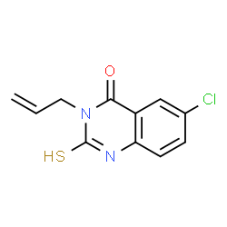 ChemSpider 2D Image | 3-allyl-6-chloro-2-mercaptoquinazolin-4(3H)-one | C11H9ClN2OS