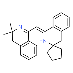 ChemSpider 2D Image | (1'Z)-1'-[(3,3-Dimethyl-3,4-dihydro-1-isoquinolinyl)methylene]-1',4'-dihydro-2'H-spiro[cyclopentane-1,3'-isoquinoline] | C25H28N2