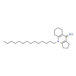 ChemSpider 2D Image | 4-Tetradecyl-1,2,3,4,5,6,7,8-octahydro-9H-cyclopenta[b]quinolin-9-imine | C26H44N2