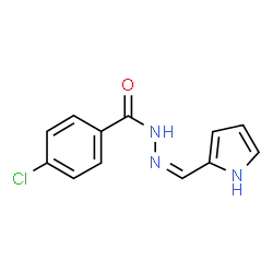 ChemSpider 2D Image | 4-Chloro-N'-[(Z)-1H-pyrrol-2-ylmethylene]benzohydrazide | C12H10ClN3O