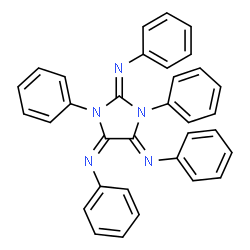 ChemSpider 2D Image | (4Z,5E)-N,N',N'',1,3-Pentaphenyl-2,4,5-imidazolidinetriimine | C33H25N5