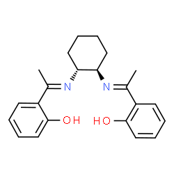 ChemSpider 2D Image | 2,2'-{(1R,2R)-1,2-Cyclohexanediylbis[nitrilo(1E)-1-ethyl-1-ylidene]}diphenol | C22H26N2O2