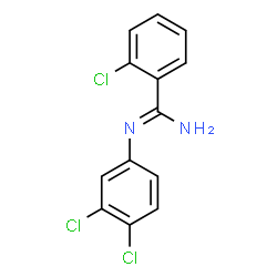 ChemSpider 2D Image | 2-Chloro-N'-(3,4-dichlorophenyl)benzenecarboximidamide | C13H9Cl3N2