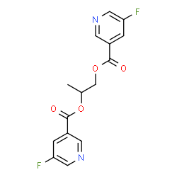 ChemSpider 2D Image | 1,2-Propanediyl bis(5-fluoronicotinate) | C15H12F2N2O4