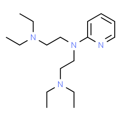 ChemSpider 2D Image | N-[2-(Diethylamino)ethyl]-N',N'-diethyl-N-(2-pyridinyl)-1,2-ethanediamine | C17H32N4