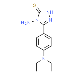 ChemSpider 2D Image | 4-Amino-5-[4-(diethylamino)phenyl]-2,4-dihydro-3H-1,2,4-triazole-3-thione | C12H17N5S