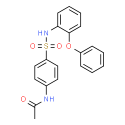 ChemSpider 2D Image | N-{4-[(2-Phenoxyphenyl)sulfamoyl]phenyl}acetamide | C20H18N2O4S