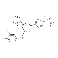 ChemSpider 2D Image | N-(3,4-Difluorophenyl)-3-{[4-(dimethylsulfamoyl)benzoyl]amino}-1-benzofuran-2-carboxamide | C24H19F2N3O5S
