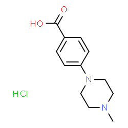 ChemSpider 2D Image | 4-(4-Methylpiperazin-1-yl)benzoic acid hydrochloride | C12H17ClN2O2