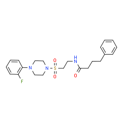 ChemSpider 2D Image | N-(2-{[4-(2-Fluorophenyl)-1-piperazinyl]sulfonyl}ethyl)-4-phenylbutanamide | C22H28FN3O3S