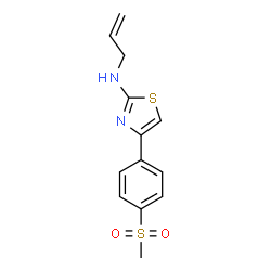 ChemSpider 2D Image | N-Allyl-4-[4-(methylsulfonyl)phenyl]-1,3-thiazol-2-amine | C13H14N2O2S2